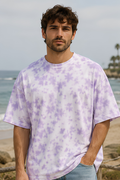 White Lavender Tie Dye Oversized T-Shirt