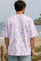 White Lavender Tie Dye Oversized T-Shirt
