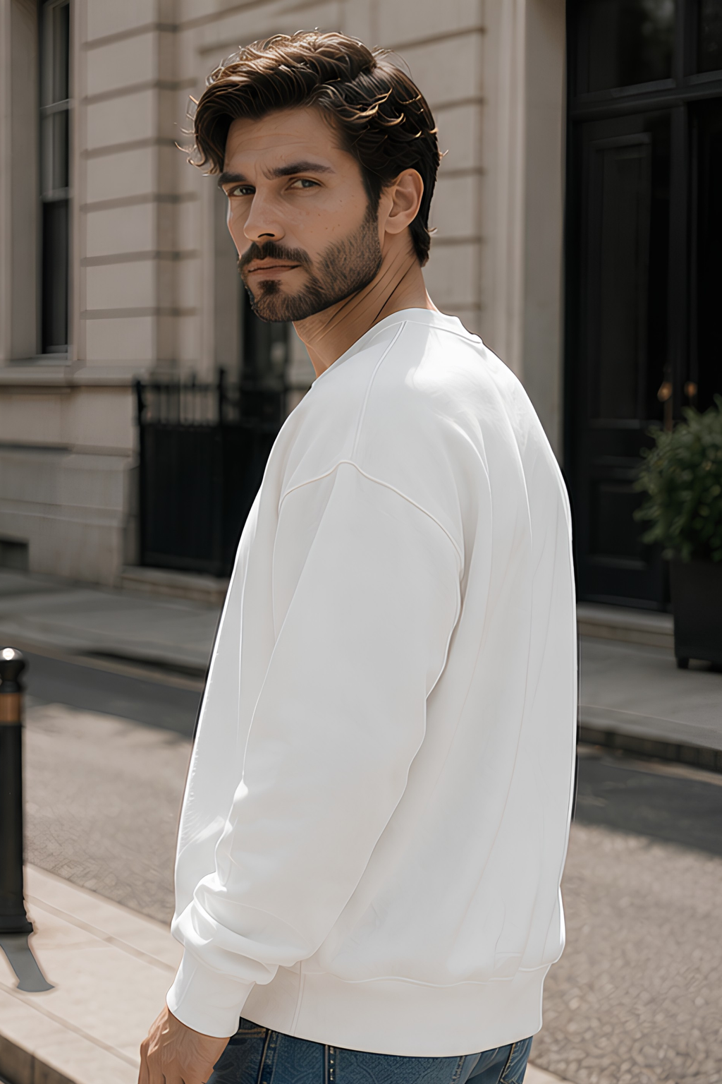 White Oversized Sweatshirt