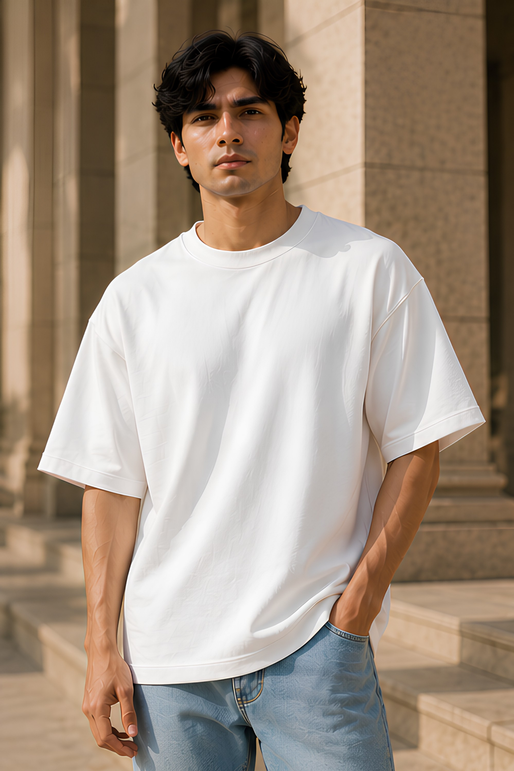 White Terry Oversized T-Shirt