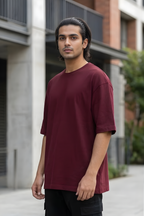 Maroon Oversized Classic T-Shirt