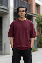 Maroon Oversized Classic T-Shirt
