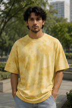 Yellow Tie Dye Oversized T-Shirt