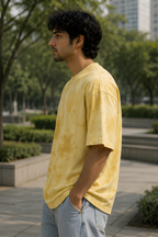 Yellow Tie Dye Oversized T-Shirt
