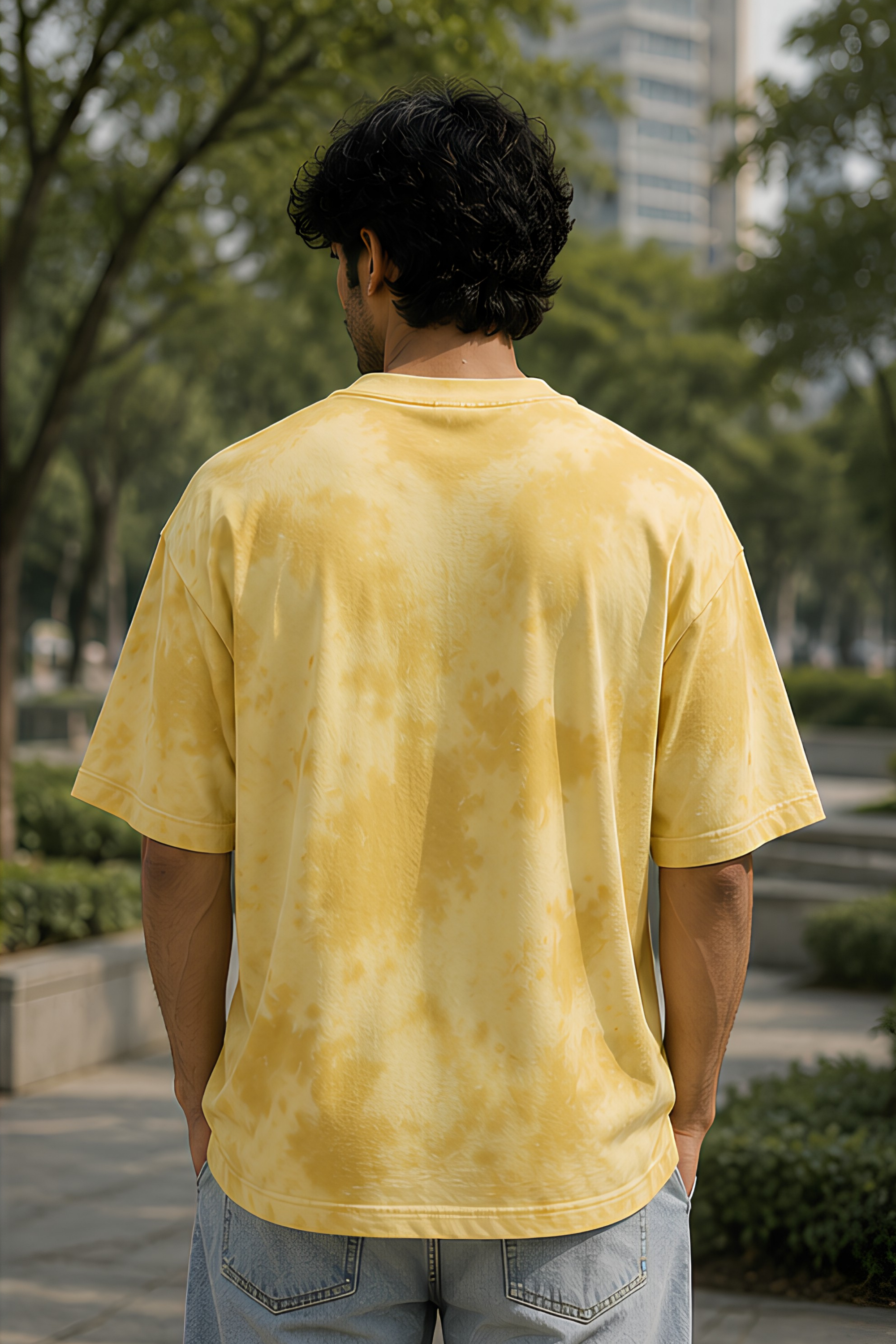 Yellow Tie Dye Oversized T-Shirt